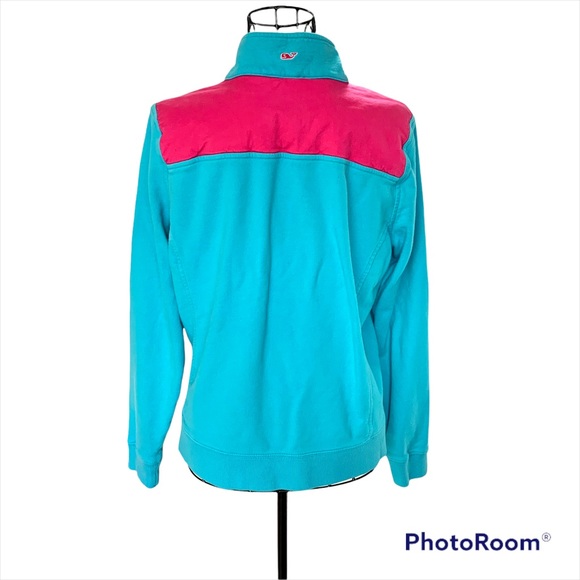 Vineyard Vines Shep 1/4 Zip Mock Neck Pullover Color Block with Logo Size M - Picture 3 of 13